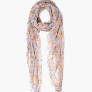 SILK & CASHMERE PAISLEY SCARF | PEARL BLUE